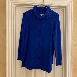 NEW Talbots Blue Lambswool-Blend Soft Cozy Sweater